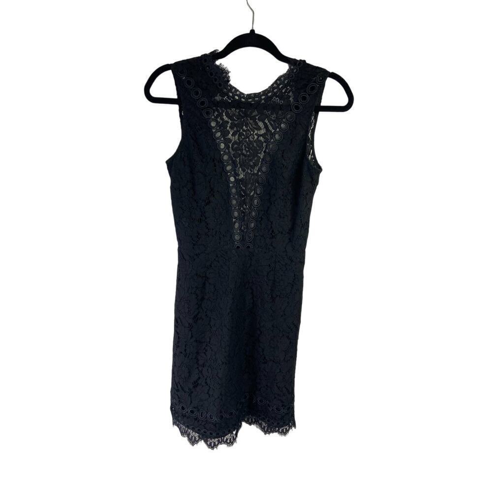 Free People Saylor Cherie Bodycon Mini Dress Lace XS black